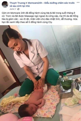 Cảm nhận của Trương Thị Thùy Trang sau khi sử dụng dịch vụ Chăm sóc Bé sau sinh