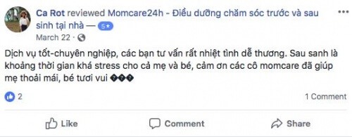 Cảm nhận của Nguyễn Minh Nghĩa sau khi sử dụng dịch vụ Chăm sóc Bé sau sinh 