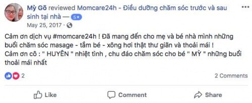 Cảm nhận của Chị Nhi sau khi sử dụng dịch vụ tại Momcare24h