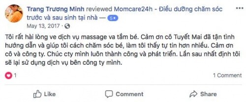 Cảm nhận của Chị Trương Minh Trang sau khi sử dụng dịch vụ